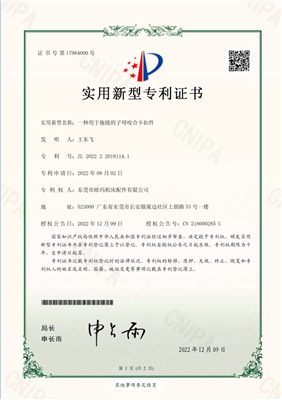 實(shí)用新型專利證書(shū)